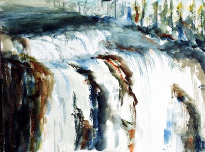 Painting of "Snoqualmie Falls"