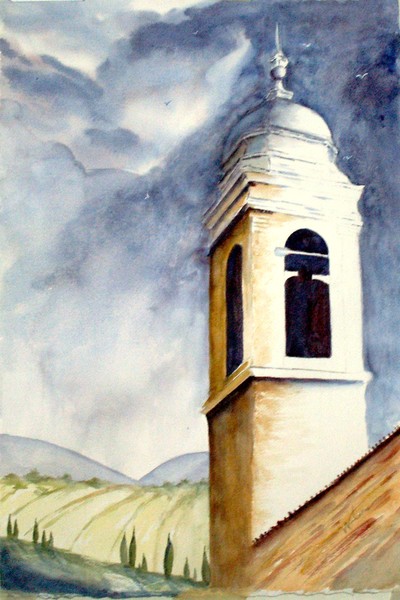 Painting of "Tuscan Storm Warning"